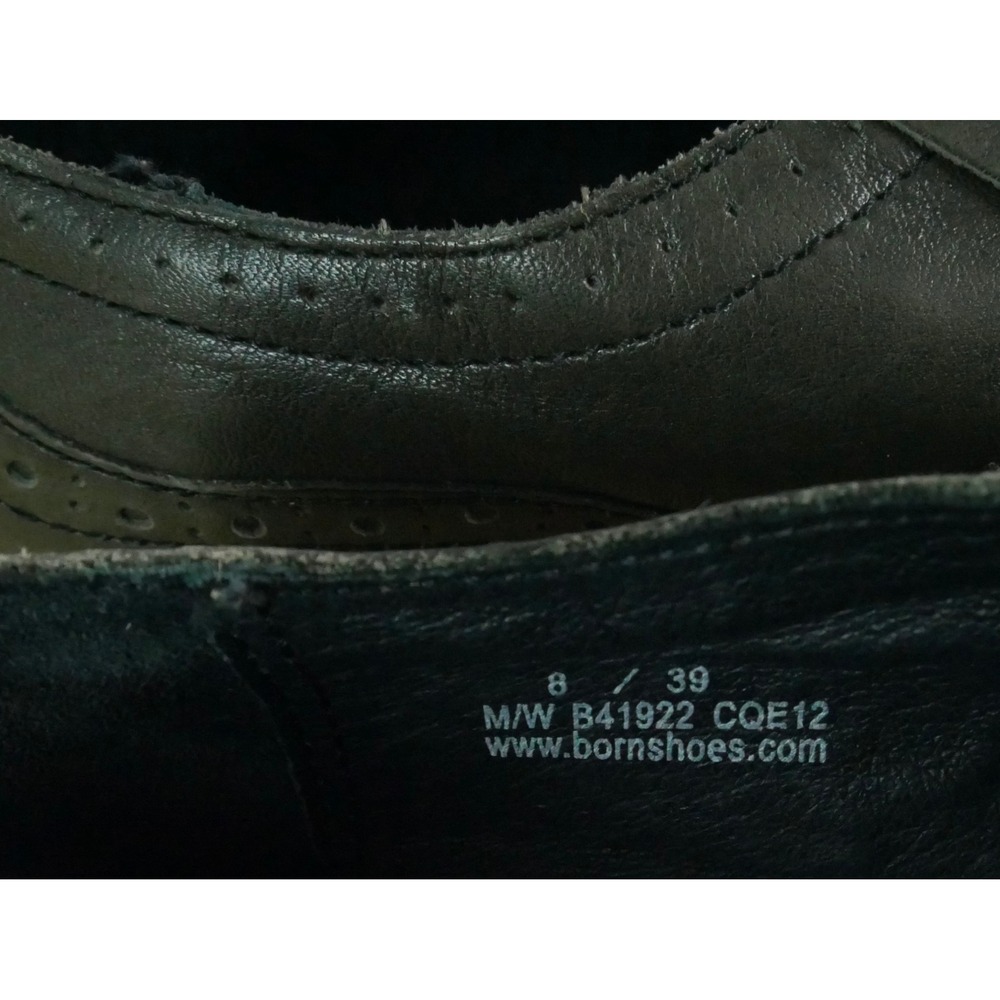 Born Leather Kiltie Tassel Wingtip Oxfords Dark Grey Size 8 Academia Preppy Fall - Picture 2 of 11